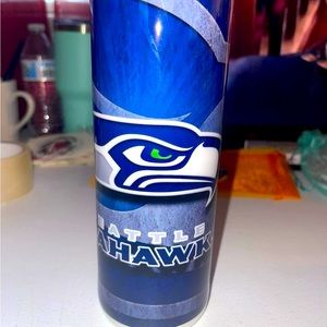 Handmade stainless steel Seahawks tumbler